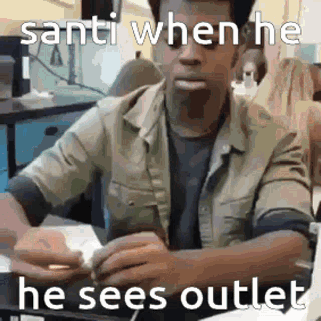 Santi Outlet GIF - Santi Outlet Santi When He Sees Outlet GIFs