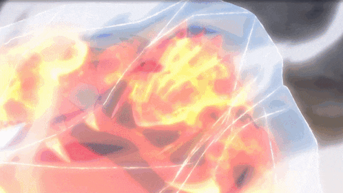 a close up of a person 's torso with fire coming out of it