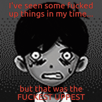 a black and white image of a boy with the words i ve seen some fucked up things in my time
