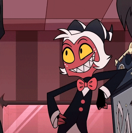 a cartoon character wearing a bow tie and black suit