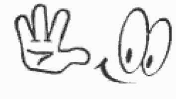 a cartoon hand giving a thumbs up and a cartoon face giving a thumbs up .