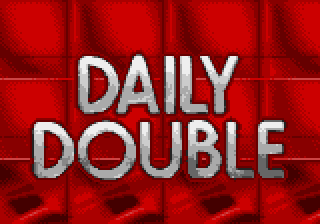 a red background with the words daily double written on it