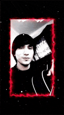 a drawing of a person with a signature on the bottom right corner