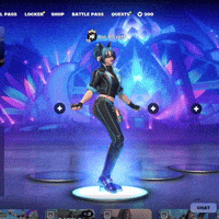 a woman is standing on a pedestal in a game