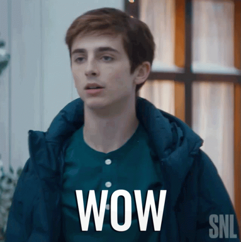Wow Thimothee Chalamet GIF - Wow Thimothee Chalamet Saturday Night Live GIFs