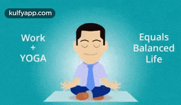 a man is sitting on a yoga mat with his eyes closed