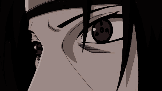 a close up of a person 's eye with a red pupil and a black eye .