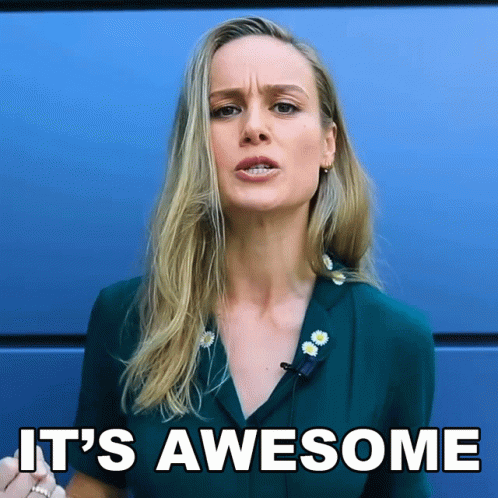 Its Awesome Brie Larson GIF - Its Awesome Brie Larson Its Great GIFs