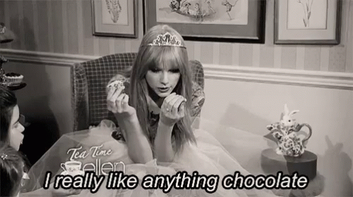 I Really Like Anything Chocolate GIF - Anything Chocolate Taylor Swift GIFs