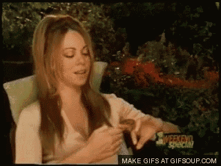 a woman is sitting in a chair with her eyes closed and the words weekend special on the bottom right