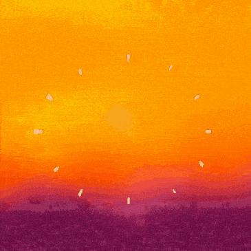 a sunset with a purple and orange gradient