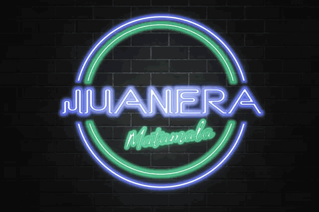 a neon sign that says " nuanera matamala "