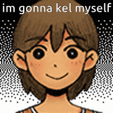 a picture of a cartoon character with the words im gonna kel myself above him
