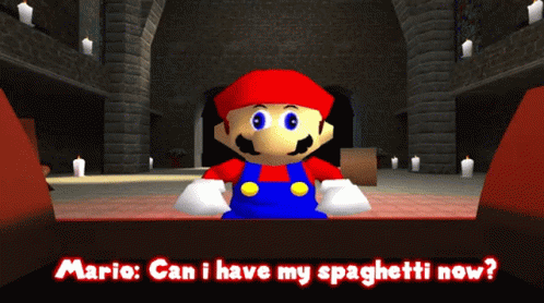 Smg4 Mario GIF - Smg4 Mario Can I Have My Spaghetti Now GIFs