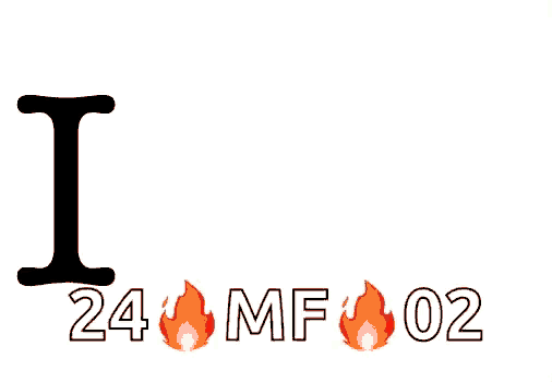a logo that says iam 24 mf 02 with flames