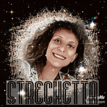 a drawing of a woman with the name strechetto on the bottom