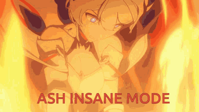 ash insane mode is displayed on the screen