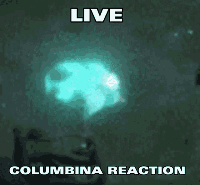 a picture of a glowing object with the words live columbina reaction below it