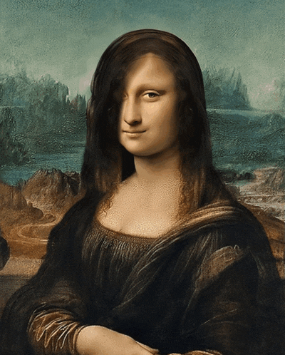 a painting of a woman with long hair