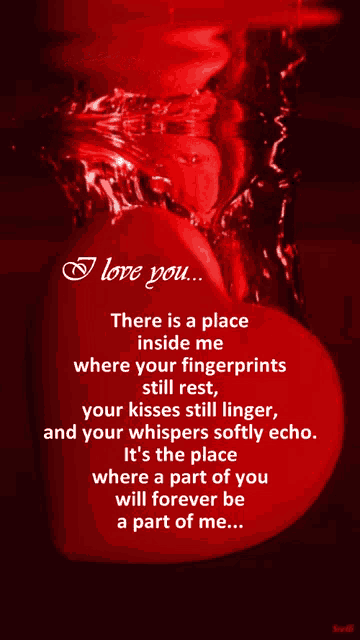 a red heart with the words " i love you " written on it
