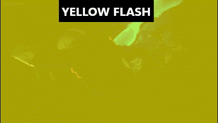a yellow and orange background with the words yellow flash on top