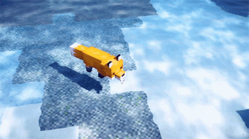 Minecraft Fox GIF - Minecraft Fox Water GIFs