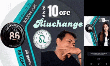 a man sitting in front of a sign that says 10 ofc