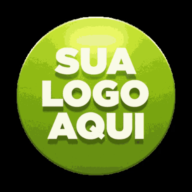 a green button says sua logo aqui in white letters