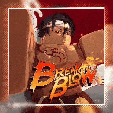a picture of a person with the word break blow on it
