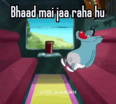Oggy And The Cockroaches Bhaad Mein Jaao GIF - Oggy And The Cockroaches Oggy Bhaad Mein Jaao GIFs