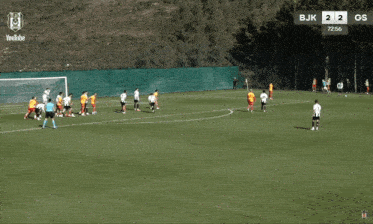 a soccer game between bjk and gs is being played on youtube