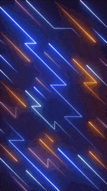 a blue and orange background with lines that are moving in a diagonal direction