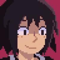 a pixel art drawing of a person 's face