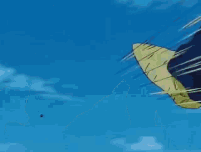 a close up of a cell from dragon ball z with a blue sky in the background