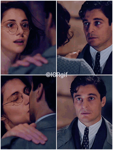 a collage of images of a man and a woman with the words icrgif below them