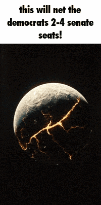 a picture of an explosion with the words this will net the democrats 2-4 senate seats