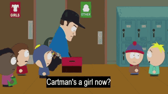 a cartoon character says he 's not a woman he 's not a man ..