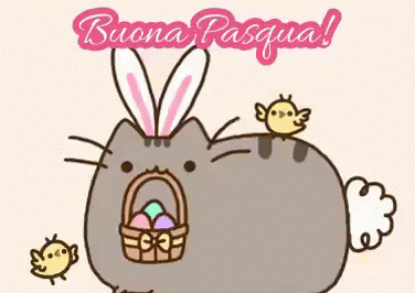 Buona Pasqua Pasqua Punsheen Coniglietto Gatto Coniglio Pulcino Uova Di Pasqua GIF