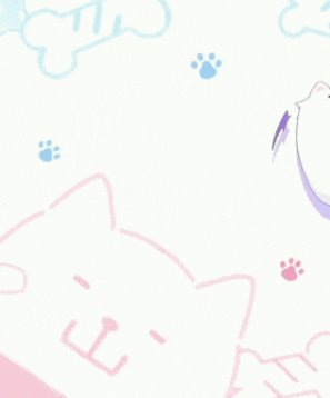 a blonde anime girl with blue eyes and pink ears is wearing headphones