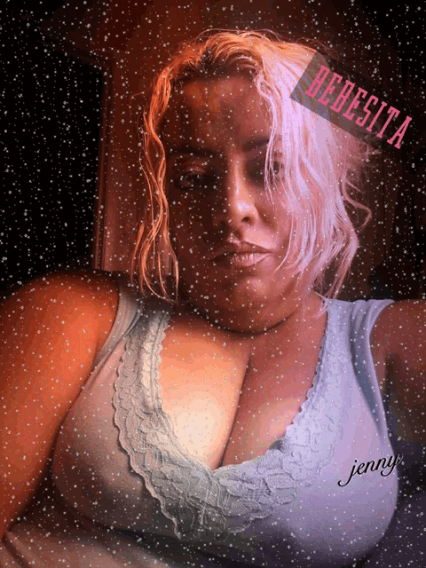 a picture of a woman with bebesita written on the top