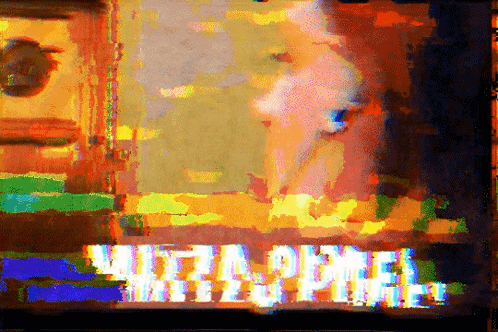 a colorful painting with the word welcome in the corner