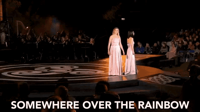 Somewhere Over The Rainbow On Stage GIF - Somewhere Over The Rainbow On Stage Performers GIFs