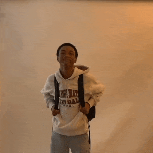 a young man wearing a hoodie that says ' jordan ' on it
