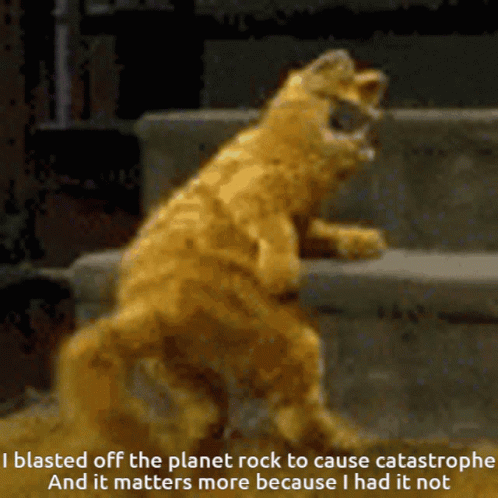 And I Blasted Off The Planet Rock Enemy GIF - And I Blasted Off The Planet Rock Enemy Cat GIFs