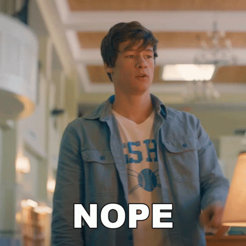 Nope Mark GIF - Nope Mark The Map Of Tiny Perfect Things GIFs