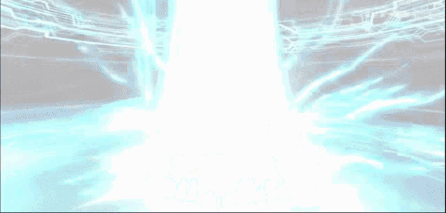 a computer generated image of a blue light coming out of a hole