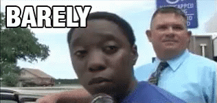 Barely GIF - Black Man Interview Close Call GIFs