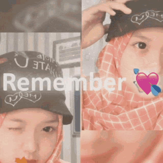 a girl with a pacifier in her mouth is shown in a collage of four pictures