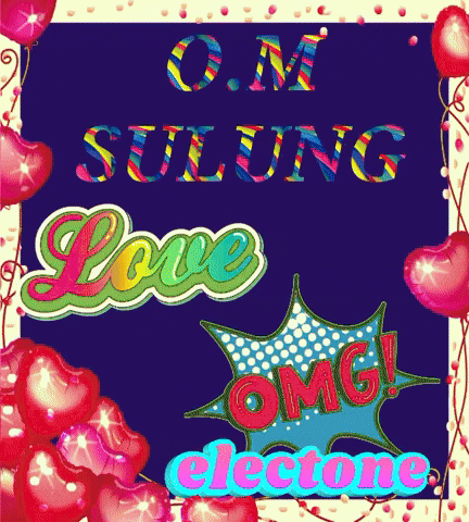 a colorful greeting card with the name o.m sulung written on it