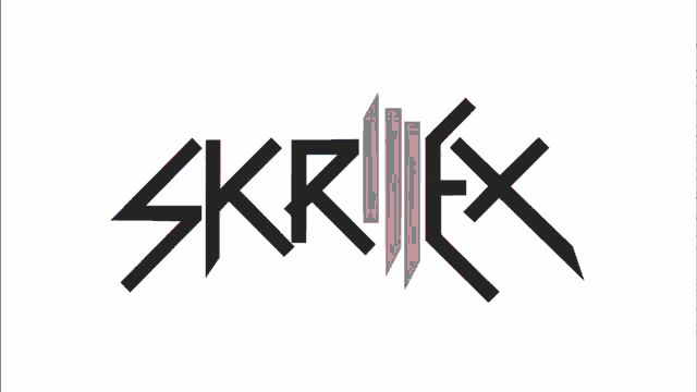 a logo for skrillex is shown on a blue background